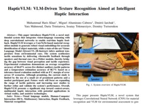 俄罗斯研发HapticVLM系统，触觉识别率高达84.7%