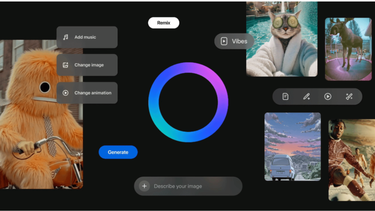 Meta推出AI生成视频流“Vibes”