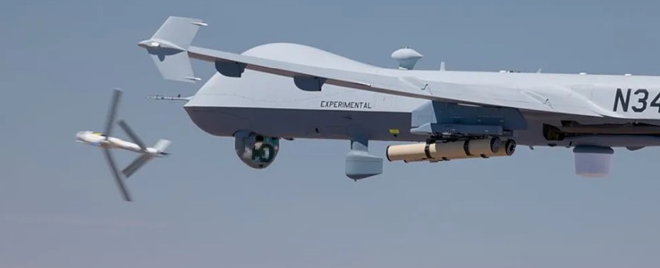 MQ-9A首次成功发射Switchblade 600无人机弹药