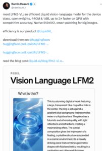 Liquid AI 发布轻量级多模态模型，加速AI视觉语言能力设备端部署