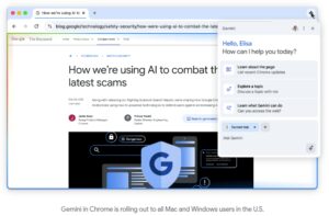谷歌将Chrome浏览器升级为AI原生，集成Gemini助手