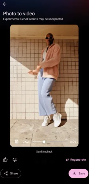 谷歌Veo3登陆Google Photos，静态照片变动态视频