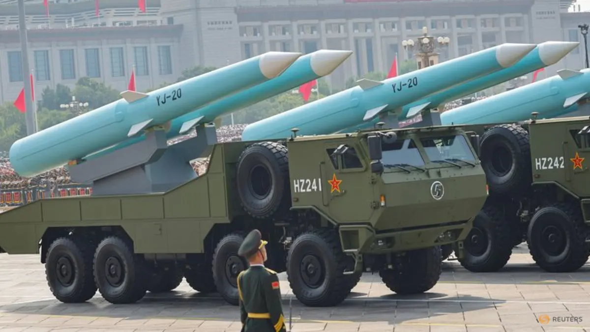 中国展示新型导弹和无人机，强化军事威慑力