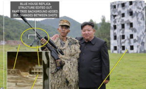 朝鲜删除金正恩视察照片中青瓦台模型及导弹工厂内景