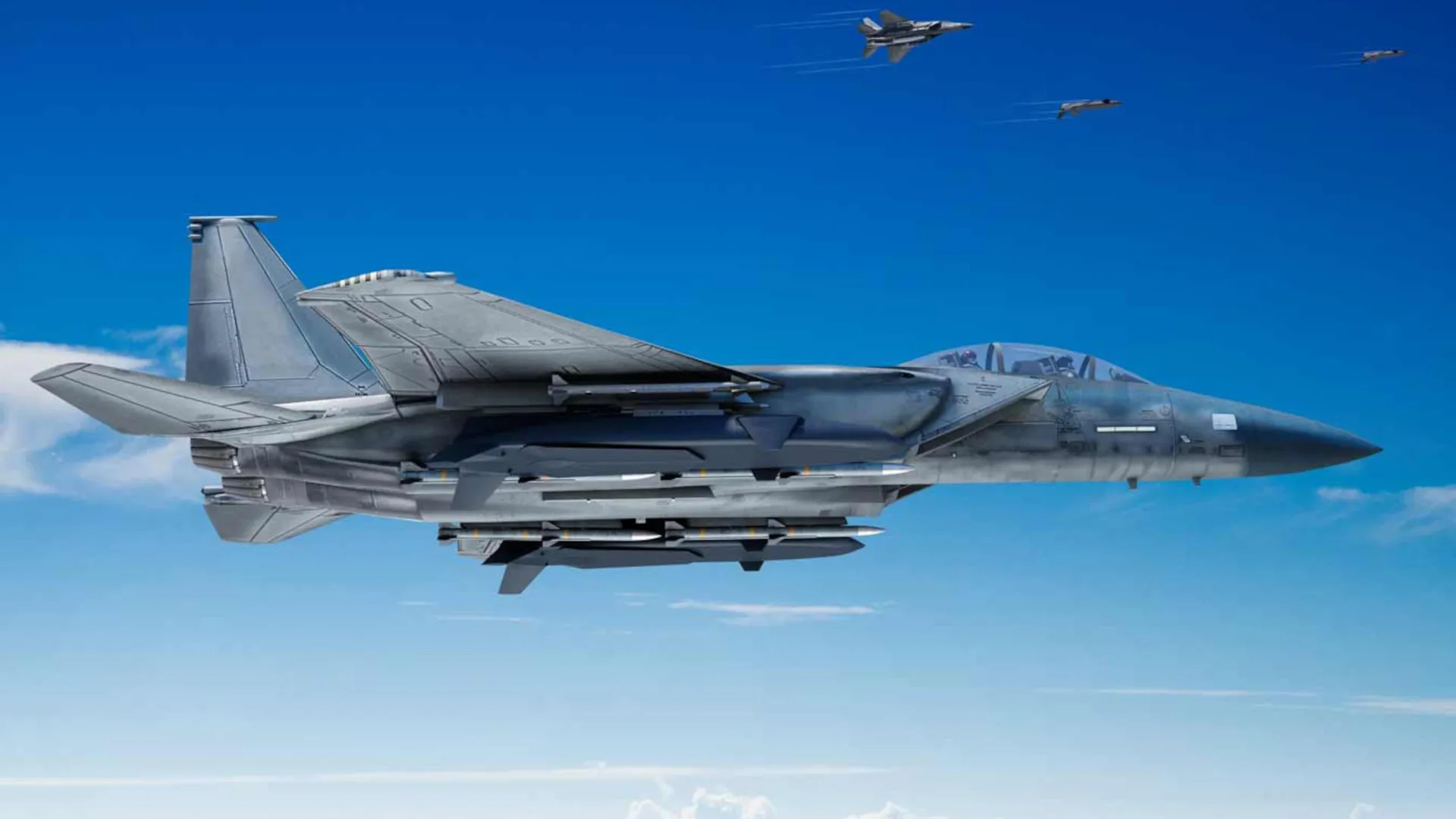 F-15发射长射程空对空导弹无人机新渲染图曝光