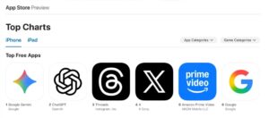 谷歌Gemini跃居美国App Store榜首，Nano Banana图像工具受追捧