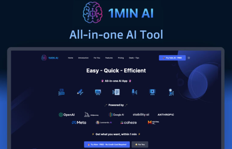 29.97美元订阅1min.AI，助力企业轻松拥抱AI革命