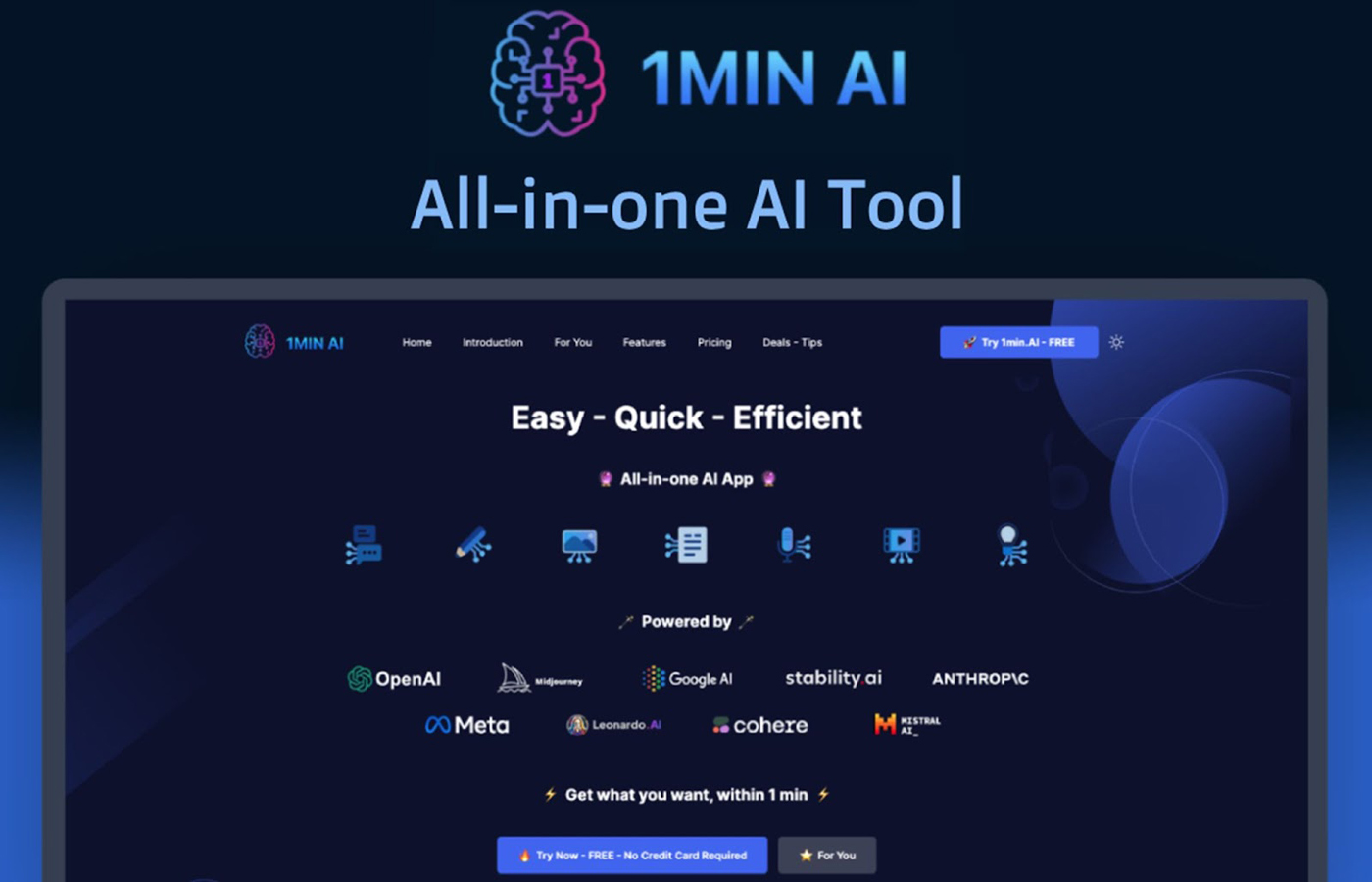 29.97美元订阅1min.AI，助力企业轻松拥抱AI革命
