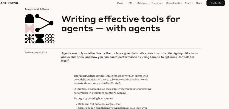 Anthropic发布LLM Agent工具指南，提升开发者效率