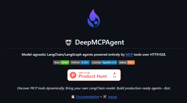 DeepMCPAgent开源，MCP+LangChain打造高效AI代理