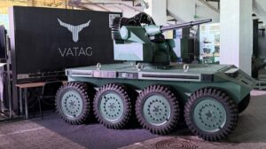 乌克兰展示装备25mm机炮的地面无人机VATAG