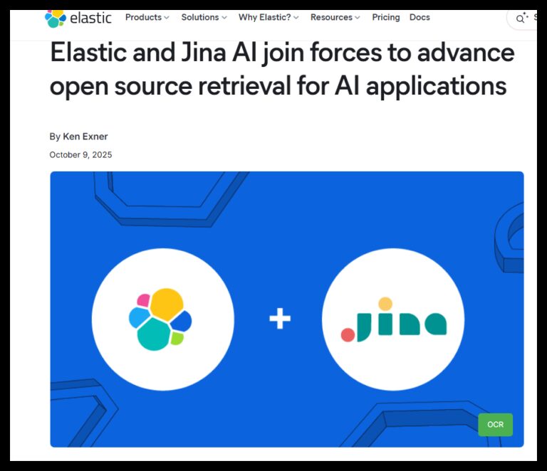 Elastic 收购 Jina AI，加速 AI 搜索技术革新