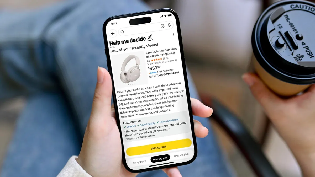 亚马逊推出新AI购物助手“帮我决定”