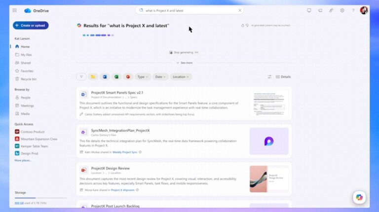 微软OneDrive新增AI功能，大幅提升搜索与编辑体验