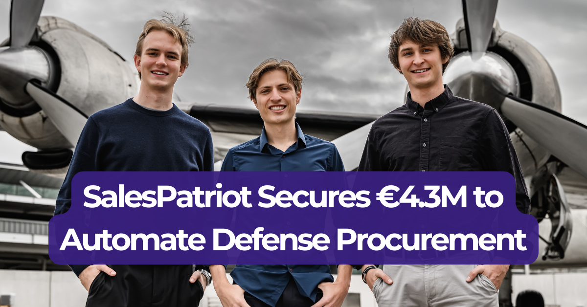SalesPatriot获430万欧元融资,加速国防采购自动化
