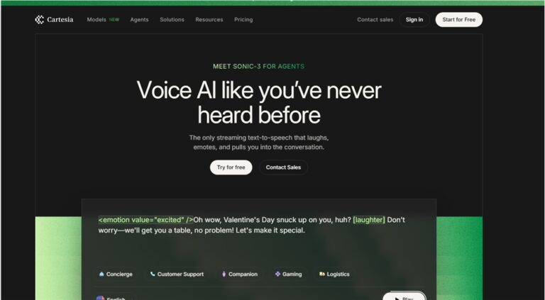 Cartesia推出Sonic-3语音AI引擎，对话延迟低于100毫秒