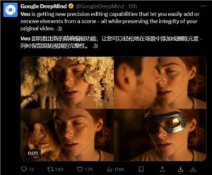 Google Veo3.1推精确编辑，视频修改无缝自然