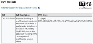 AMD确认Zen 5处理器RDSEED缺陷，将推微码更新修复