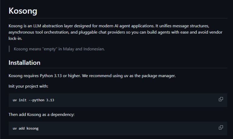 月之暗面开源Kosong框架，异步编排+插件化设计提升开发自由度