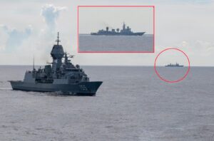 中国军舰尾随美澳菲联合军演