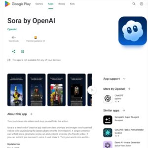OpenAI Sora 登陆Android，Google Play七国开放下载