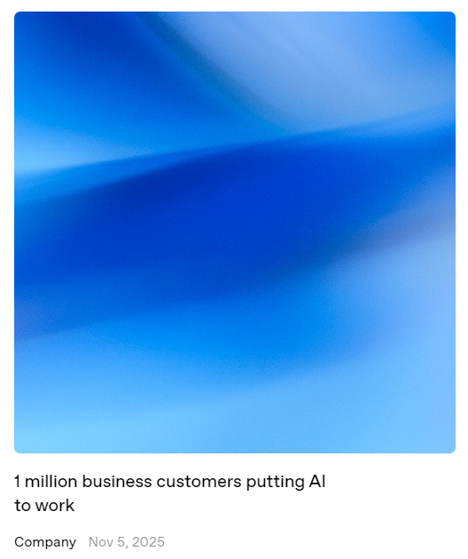 OpenAI宣布企业客户超百万，成史上增速最快平台