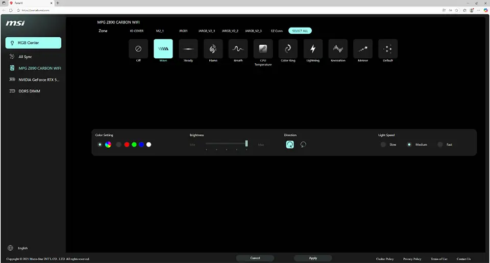MSI推出Portal X：浏览器轻松控制RGB灯光