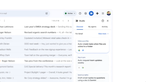 谷歌发布Workspace Studio：零代码AI代理构建工具上线