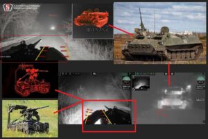 乌军TW-12.7战斗机器人击毁俄军MT-LB装甲车