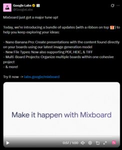 谷歌Mixboard升级，AI一键生成专业PPT