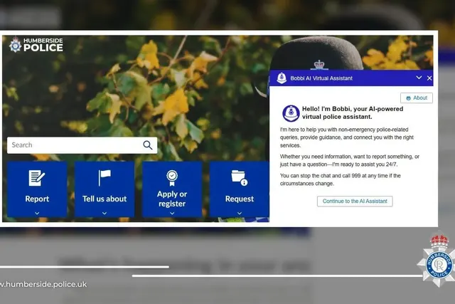 胡姆伯赛德警方试用新型AI虚拟助手服务